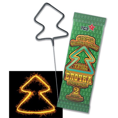 Елочка Бенгальские огни фигурные купить в Спасске | spassk.salutsklad.ru