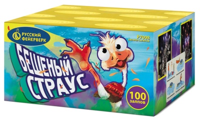 Бешеный страус Батарея салютов купить в Спасске | spassk.salutsklad.ru