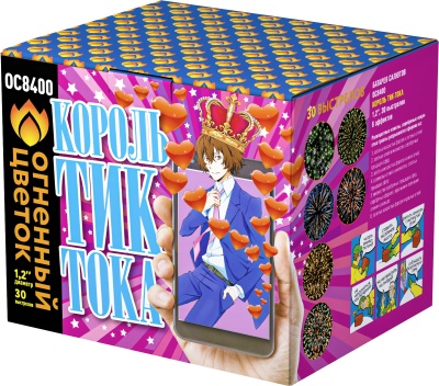 Король Тик-Тока Батарея салютов купить в Спасске | spassk.salutsklad.ru